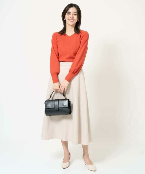 a.v.v / アー・ヴェ・ヴェ ニット・セーター | 【洗える】Vネックパフスリーブニット/アンサンブル対応 | 詳細8