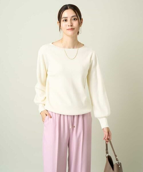 a.v.v / アー・ヴェ・ヴェ ニット・セーター | 【洗える】ボートネックパフスリーブニット【アンサンブル対応】 | 詳細17