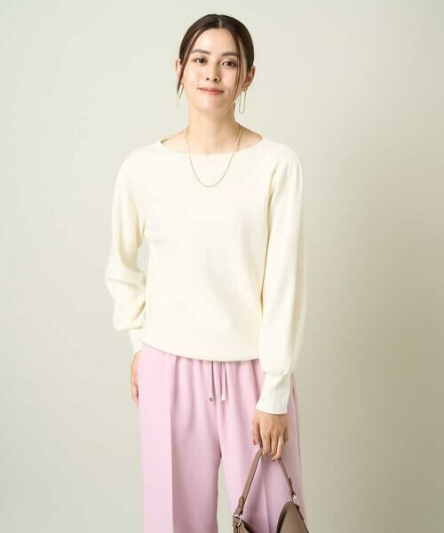 a.v.v / アー・ヴェ・ヴェ ニット・セーター | 【洗える】ボートネックパフスリーブニット【アンサンブル対応】 | 詳細18