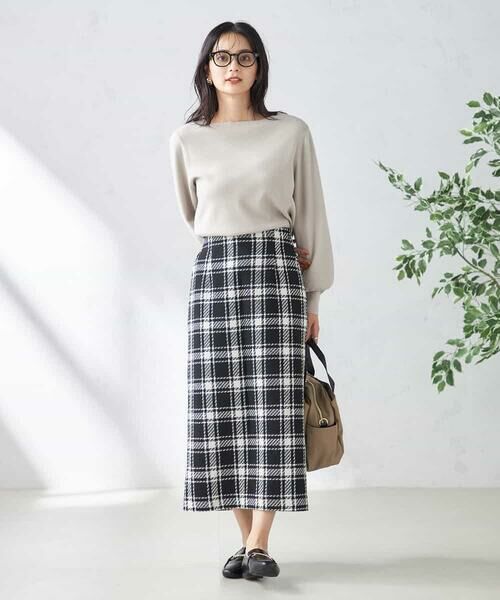 a.v.v / アー・ヴェ・ヴェ ニット・セーター | 【洗える】ボートネックパフスリーブニット【アンサンブル対応】 | 詳細24