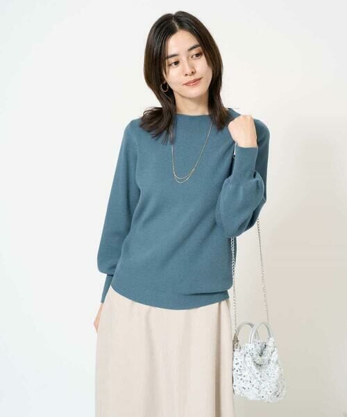 a.v.v / アー・ヴェ・ヴェ ニット・セーター | 【洗える】ボートネックパフスリーブニット【アンサンブル対応】 | 詳細7