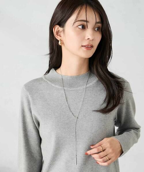 a.v.v/アー・ヴェ・ヴェ 【洗える】プチハイネックニット グレー XL