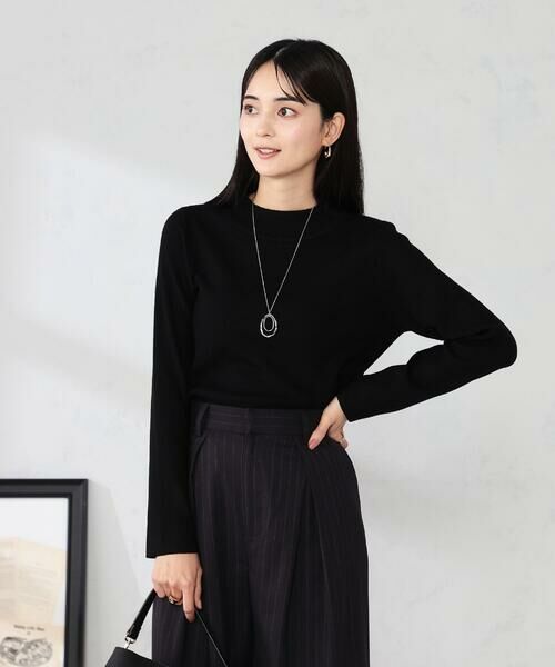 a.v.v / アー・ヴェ・ヴェ ニット・セーター | 【洗える】プチハイネックニット(ブラック)