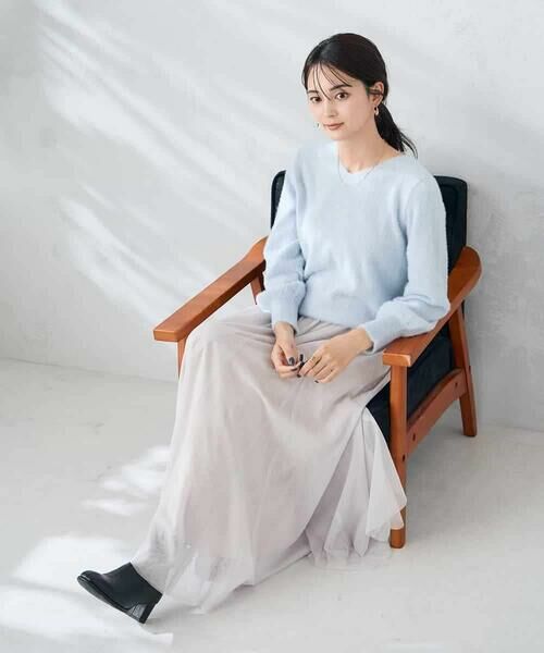 a.v.v / アー・ヴェ・ヴェ ニット・セーター | ヘアリーラメVネックニット | 詳細13