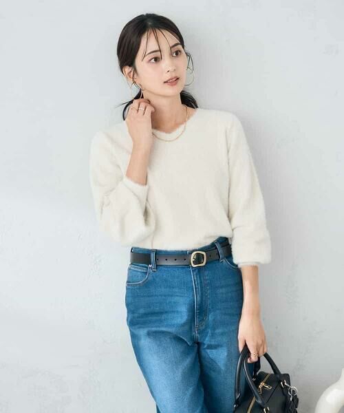 a.v.v / アー・ヴェ・ヴェ ニット・セーター | ヘアリーラメVネックニット | 詳細20