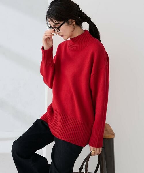 a.v.v / アー・ヴェ・ヴェ ニット・セーター | 【洗える/静電気が起きにくい/雑誌InRed(宝島社)12月号掲載】バックスリットニット | 詳細1