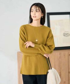 a.v.v / アー・ヴェ・ヴェ ニット・セーター | 【洗える】切替ボートネックチュニックニット