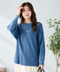 a.v.v / アー・ヴェ・ヴェ ニット・セーター | 【洗える】切替ボートネックチュニックニット