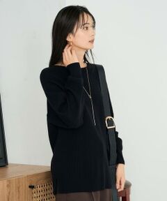 a.v.v / アー・ヴェ・ヴェ ニット・セーター | 【洗える】切替ボートネックチュニックニット