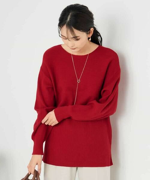 a.v.v / アー・ヴェ・ヴェ ニット・セーター | 【洗える】切替ボートネックチュニックニット | 詳細1