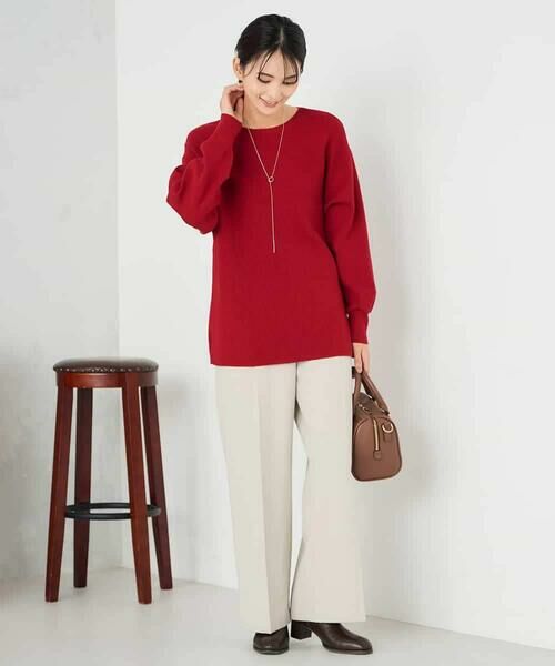 a.v.v / アー・ヴェ・ヴェ ニット・セーター | 【洗える】切替ボートネックチュニックニット | 詳細11