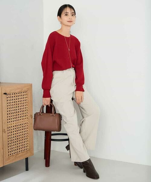 a.v.v / アー・ヴェ・ヴェ ニット・セーター | 【洗える】切替ボートネックチュニックニット | 詳細12