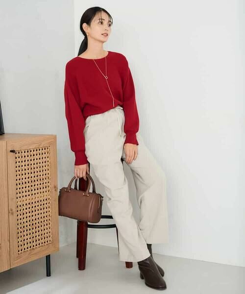 a.v.v / アー・ヴェ・ヴェ ニット・セーター | 【洗える】切替ボートネックチュニックニット | 詳細13