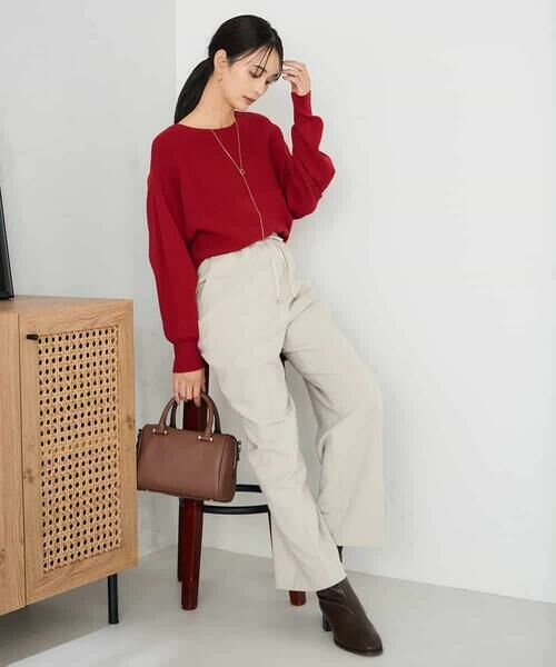 a.v.v / アー・ヴェ・ヴェ ニット・セーター | 【洗える】切替ボートネックチュニックニット | 詳細14