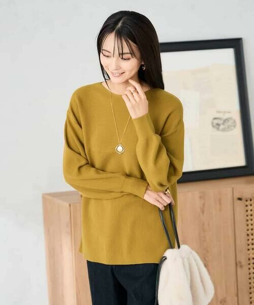 a.v.v / アー・ヴェ・ヴェ ニット・セーター | 【洗える】切替ボートネックチュニックニット | 詳細15