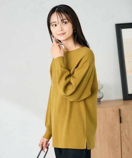 a.v.v / アー・ヴェ・ヴェ ニット・セーター | 【洗える】切替ボートネックチュニックニット | 詳細16