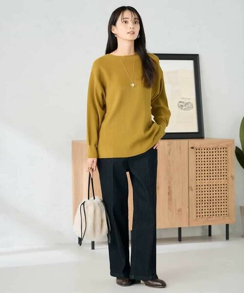 a.v.v / アー・ヴェ・ヴェ ニット・セーター | 【洗える】切替ボートネックチュニックニット | 詳細19