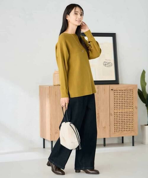 a.v.v / アー・ヴェ・ヴェ ニット・セーター | 【洗える】切替ボートネックチュニックニット | 詳細20