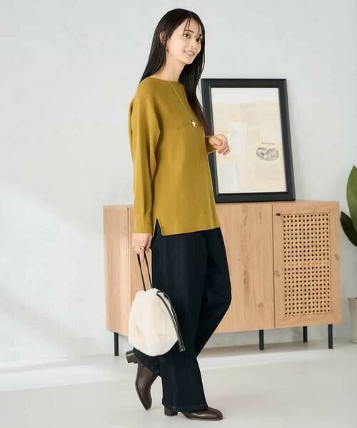 a.v.v / アー・ヴェ・ヴェ ニット・セーター | 【洗える】切替ボートネックチュニックニット | 詳細21