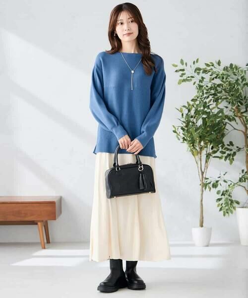a.v.v / アー・ヴェ・ヴェ ニット・セーター | 【洗える】切替ボートネックチュニックニット | 詳細25