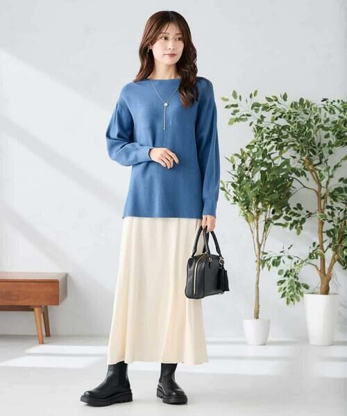 a.v.v / アー・ヴェ・ヴェ ニット・セーター | 【洗える】切替ボートネックチュニックニット | 詳細27
