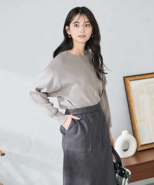 a.v.v / アー・ヴェ・ヴェ ニット・セーター | 【洗える】切替ボートネックチュニックニット | 詳細29
