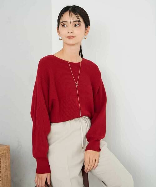 a.v.v / アー・ヴェ・ヴェ ニット・セーター | 【洗える】切替ボートネックチュニックニット | 詳細5