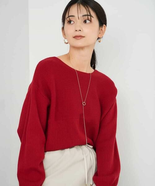 a.v.v / アー・ヴェ・ヴェ ニット・セーター | 【洗える】切替ボートネックチュニックニット | 詳細7