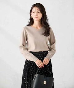 a.v.v / アー・ヴェ・ヴェ ニット・セーター | 【洗える/雑誌InRed(宝島社)11月号掲載】Vネック美ラクるパフスリーブニット