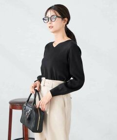 a.v.v / アー・ヴェ・ヴェ ニット・セーター | 【洗える/雑誌InRed(宝島社)11月号掲載】Vネック美ラクるパフスリーブニット