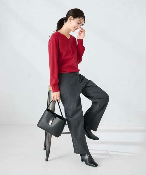 a.v.v / アー・ヴェ・ヴェ ニット・セーター | 【洗える/雑誌InRed(宝島社)11月号掲載】Vネック美ラクるパフスリーブニット | 詳細11