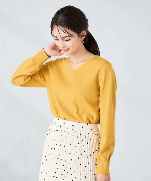 a.v.v / アー・ヴェ・ヴェ ニット・セーター | 【洗える/雑誌InRed(宝島社)11月号掲載】Vネック美ラクるパフスリーブニット | 詳細14
