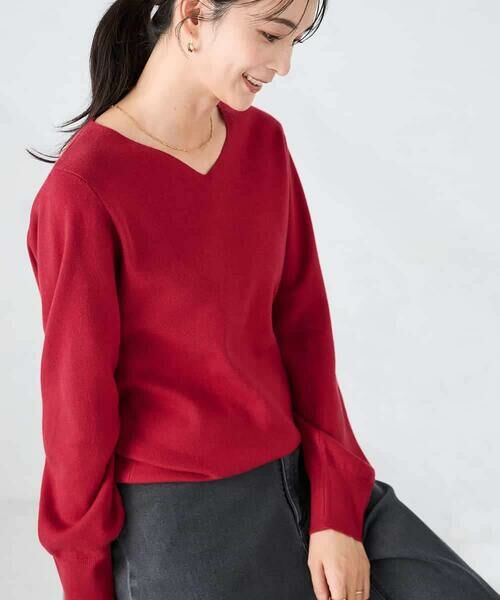 a.v.v / アー・ヴェ・ヴェ ニット・セーター | 【洗える/雑誌InRed(宝島社)11月号掲載】Vネック美ラクるパフスリーブニット | 詳細3