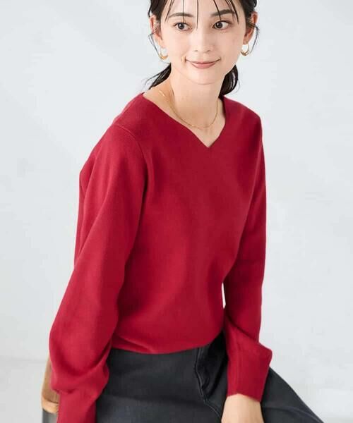 a.v.v / アー・ヴェ・ヴェ ニット・セーター | 【洗える/雑誌InRed(宝島社)11月号掲載】Vネック美ラクるパフスリーブニット | 詳細5