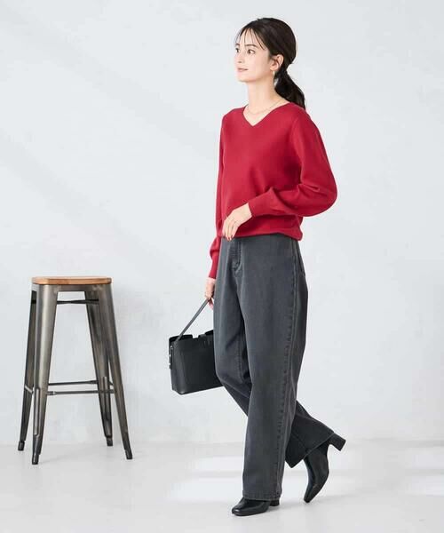a.v.v / アー・ヴェ・ヴェ ニット・セーター | 【洗える/雑誌InRed(宝島社)11月号掲載】Vネック美ラクるパフスリーブニット | 詳細8