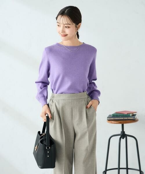 a.v.v / アー・ヴェ・ヴェ ニット・セーター | 【洗える】ボートネック美ラクるパフスリーブニット | 詳細16