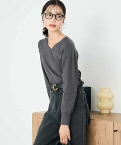 a.v.v / アー・ヴェ・ヴェ ニット・セーター | 【洗える】Vネック美ラクるパフスリーブニット【WEB限定】