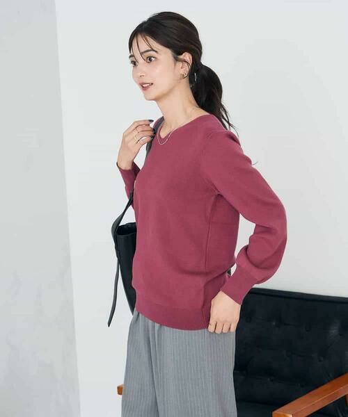 a.v.v / アー・ヴェ・ヴェ ニット・セーター | 【洗える】Vネック美ラクるパフスリーブニット【WEB限定】 | 詳細1
