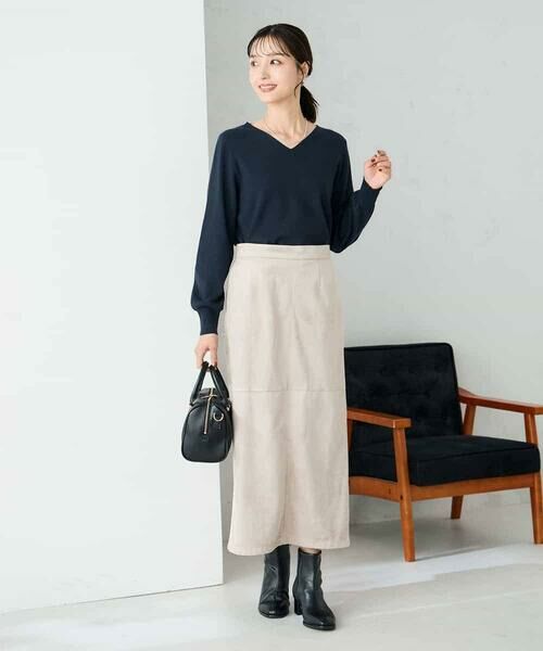 a.v.v / アー・ヴェ・ヴェ ニット・セーター | 【洗える】Vネック美ラクるパフスリーブニット【WEB限定】 | 詳細15