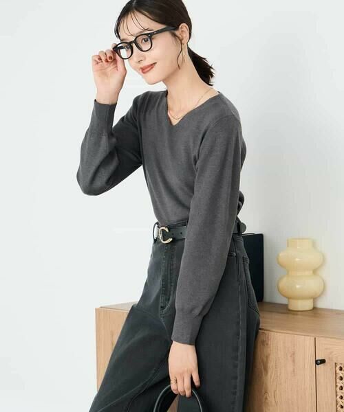 a.v.v / アー・ヴェ・ヴェ ニット・セーター | 【洗える】Vネック美ラクるパフスリーブニット【WEB限定】 | 詳細18