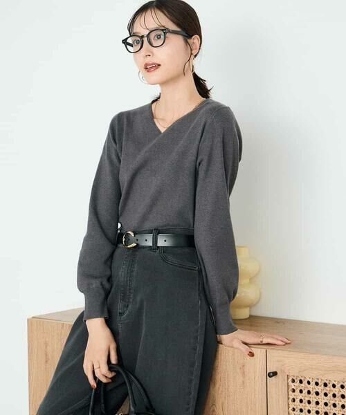 a.v.v / アー・ヴェ・ヴェ ニット・セーター | 【洗える】Vネック美ラクるパフスリーブニット【WEB限定】 | 詳細19