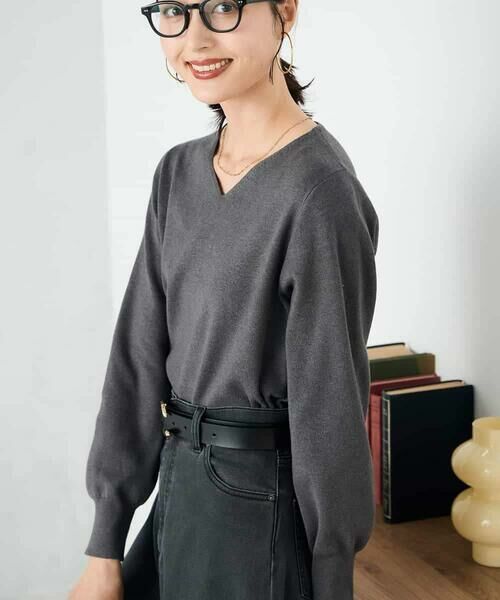 a.v.v / アー・ヴェ・ヴェ ニット・セーター | 【洗える】Vネック美ラクるパフスリーブニット【WEB限定】 | 詳細20