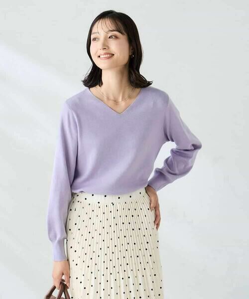 a.v.v / アー・ヴェ・ヴェ ニット・セーター | 【洗える】Vネック美ラクるパフスリーブニット【WEB限定】 | 詳細6