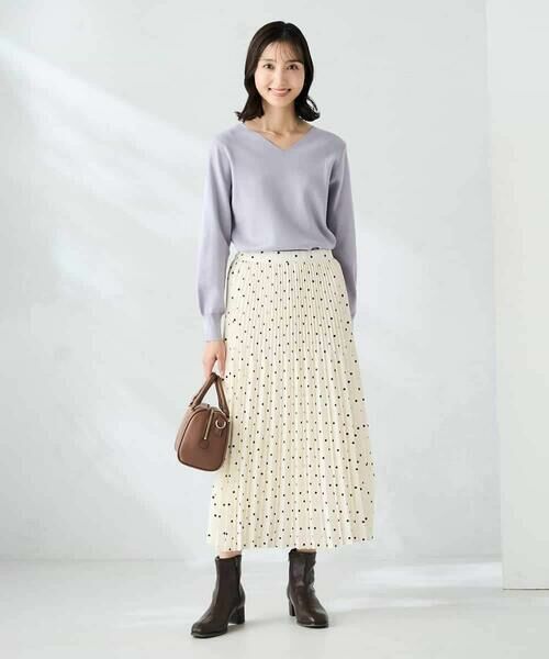 a.v.v / アー・ヴェ・ヴェ ニット・セーター | 【洗える】Vネック美ラクるパフスリーブニット【WEB限定】 | 詳細9