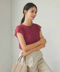 a.v.v / アー・ヴェ・ヴェ ニット・セーター | レーストリムフレンチスリーブサマーニット