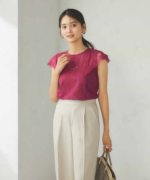 a.v.v / アー・ヴェ・ヴェ ニット・セーター | レーストリムフレンチスリーブサマーニット | 詳細1