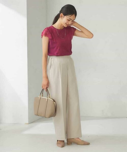 a.v.v / アー・ヴェ・ヴェ ニット・セーター | レーストリムフレンチスリーブサマーニット | 詳細10