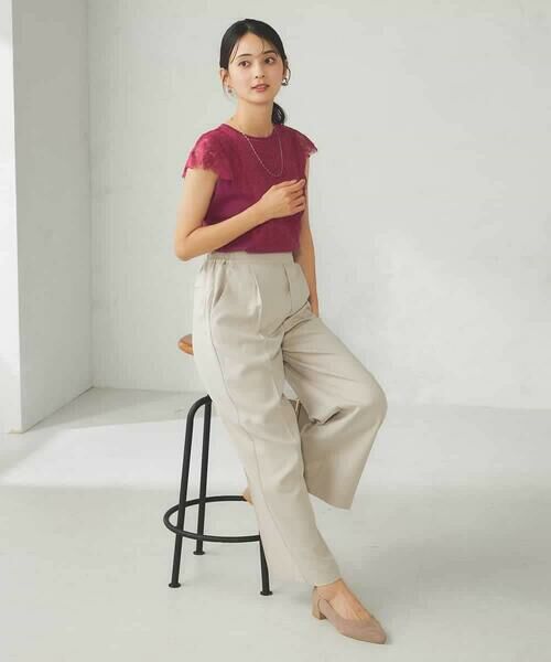 a.v.v / アー・ヴェ・ヴェ ニット・セーター | レーストリムフレンチスリーブサマーニット | 詳細11