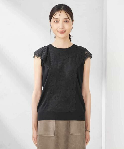 a.v.v / アー・ヴェ・ヴェ ニット・セーター | レーストリムフレンチスリーブサマーニット | 詳細21