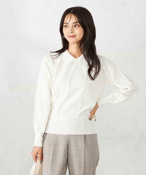 a.v.v / アー・ヴェ・ヴェ ニット・セーター | 2WAYレースカラーニット | 詳細2